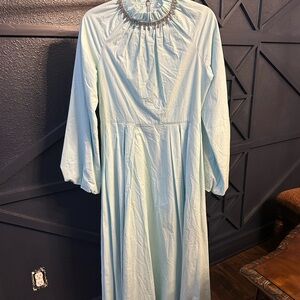 Elegant Light Blue Maxi Dress